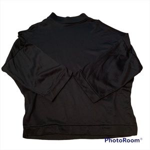 Zara Collection Black Cold Shoulder Top size 8